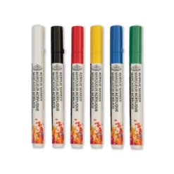 Royal & Langnickel® ACRYLIC MARKER – 6er-Sets, Reversible Tip