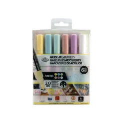 Royal & Langnickel® ACRYLIC MARKER – 6er-Sets, Reversible Tip