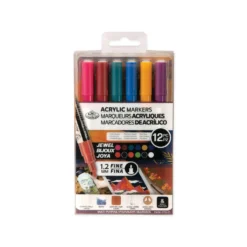 Royal & Langnickel® ACRYLIC MARKER – 12er Set Jewel, Fine Tip