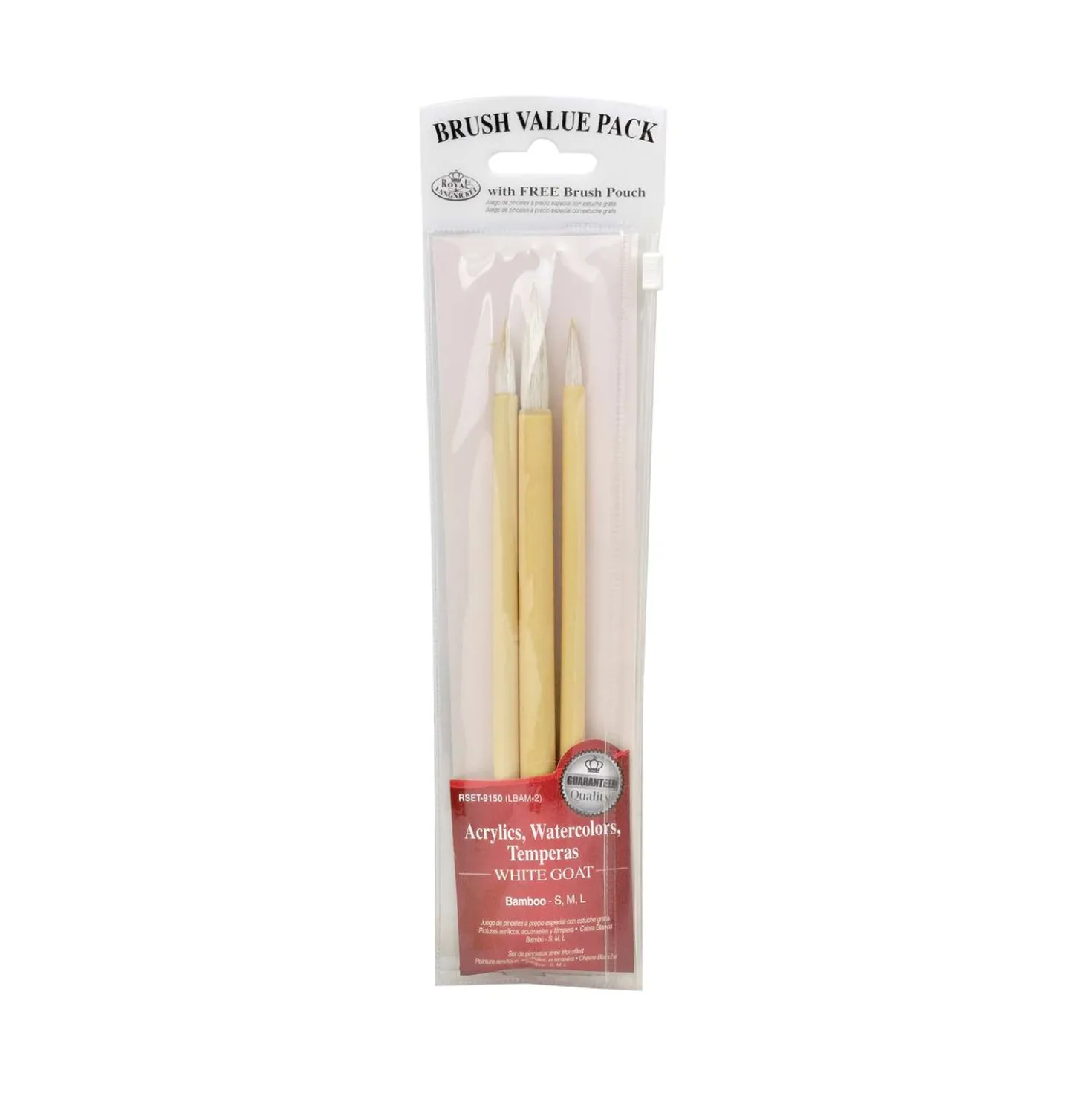 Royal & Langnickel Bambus Pinselset, 3 Pinsel
