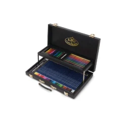 Royal & Langnickel Zeichenkoffer-Set, Essentials Black Series™, 58-teilig