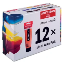 Royal Talens Amsterdam Standard Acrylfarben Set | 12 x 120 ml
