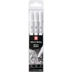 SAKURA® Gelly Roll Basic-3er-Set, Hellweiß