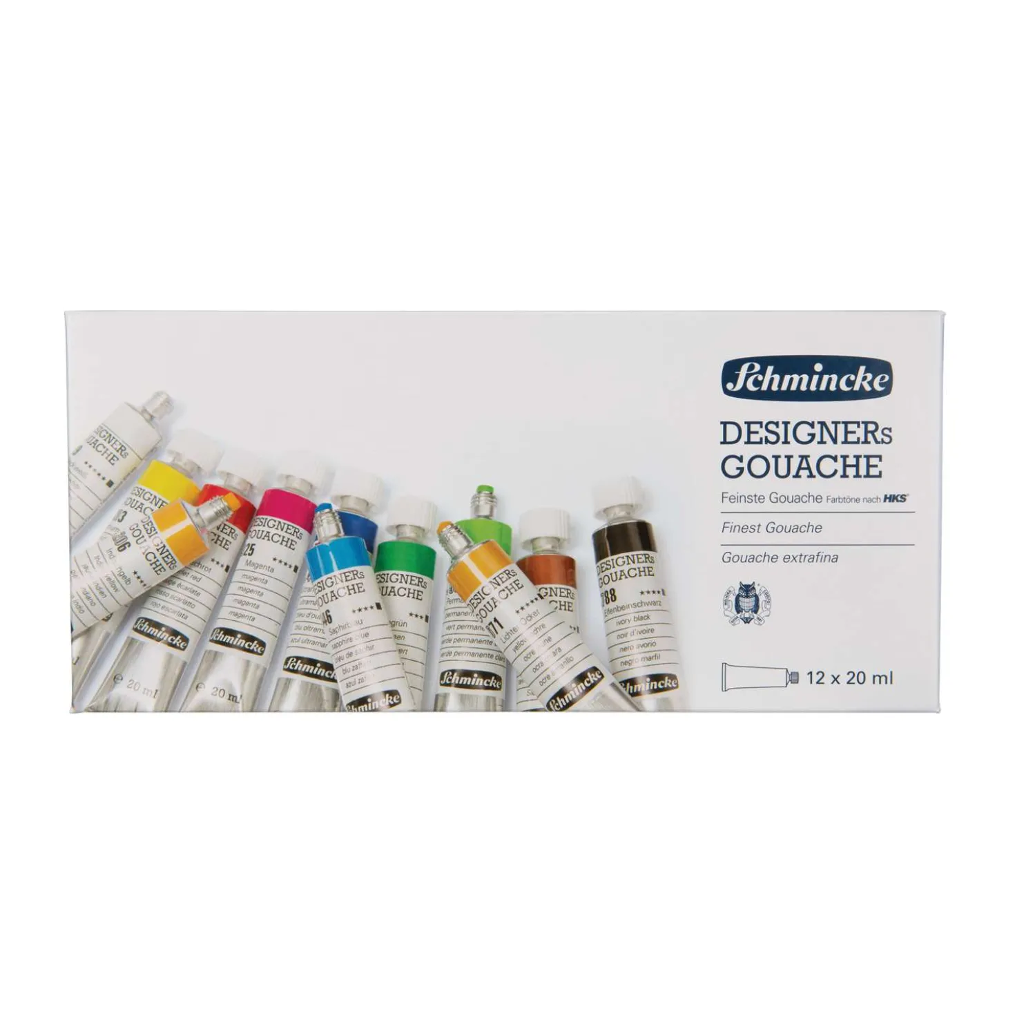SCHMINCKE DESIGNERs GOUACHE-Set, 12 x 20 ml