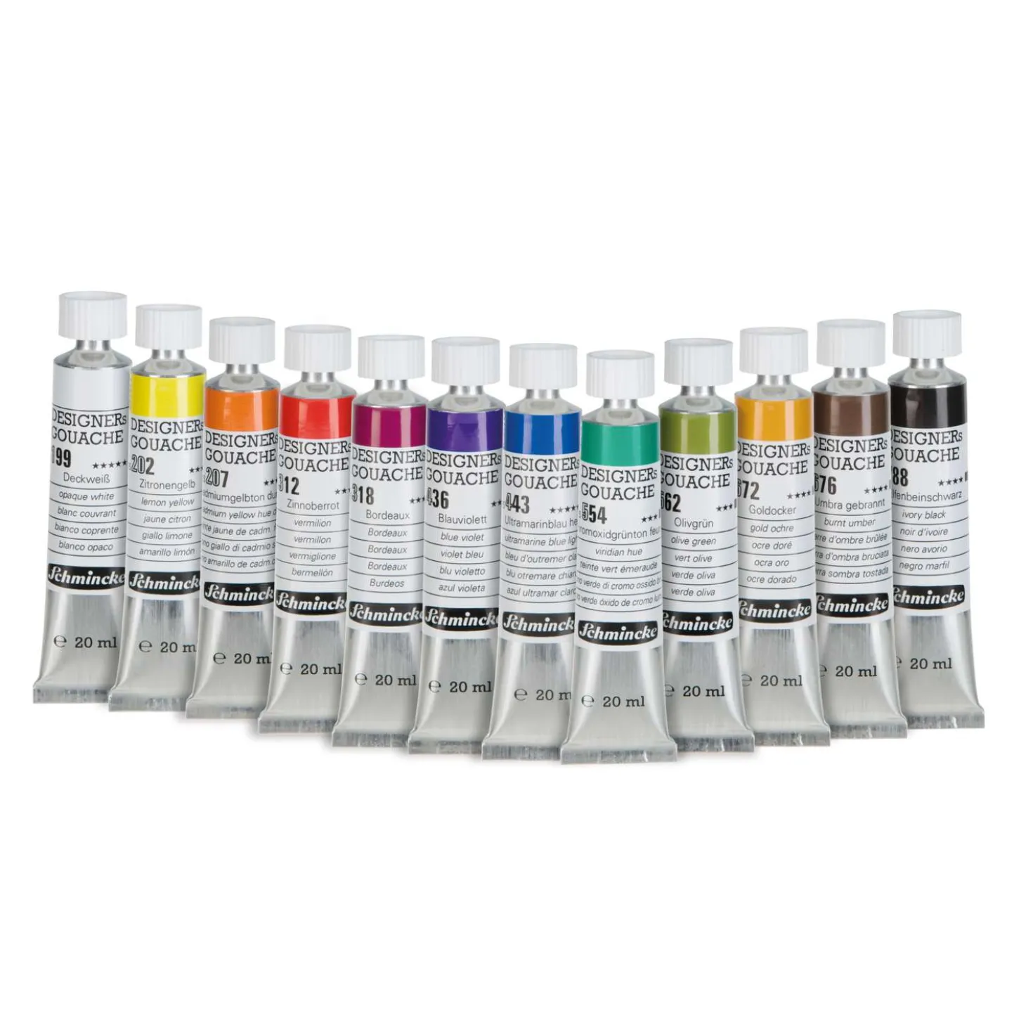 SCHMINCKE DESIGNERs GOUACHE-Set, 12 x 20 ml