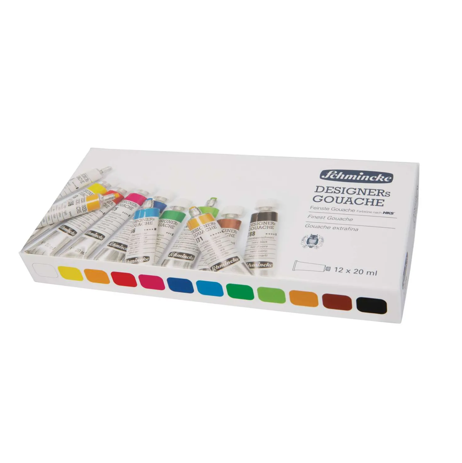 SCHMINCKE DESIGNERs GOUACHE-Set, 12 x 20 ml