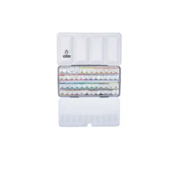 SCHMINCKE HORADAM® Feinste Künstler Aquarellfarben, Metallkasten mit halben Näpfchen
