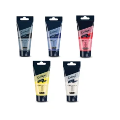 SCHMINCKE Linoldruckfarbe College, Primärfarbenset, 5 Tuben x 75 ml