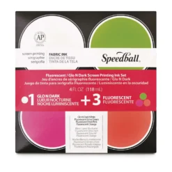 Speedball® Siebdruck-Textilfarben-Set, Fluoreszend- und Nachtleuchtfarben