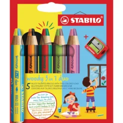 STABILO® Buntstifte woody 3in1 duo mit Spitzer