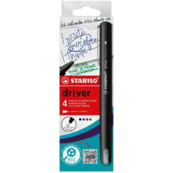 STABILO® dr!ver Premium-Filzschreiber Fein im 4er Kartonetui