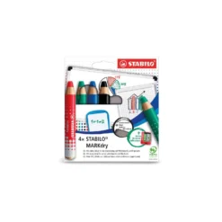 STABILO® MARKdry 4er-Set, Whiteboard- und Flipchartmarker