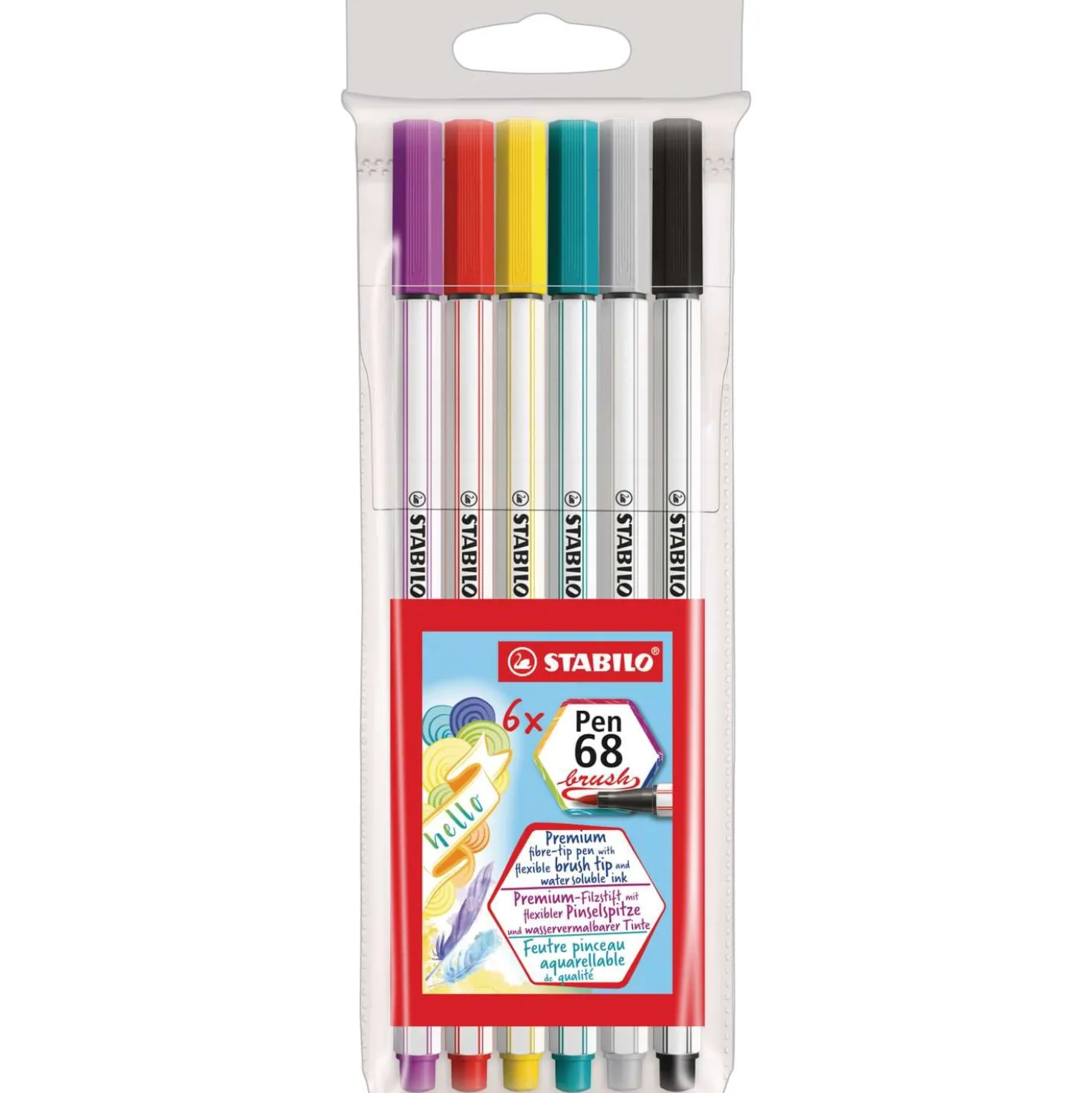 STABILO® Pen 68 brush Kunststoff-Etuis