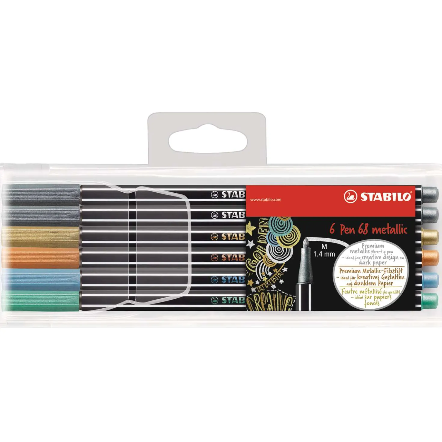 STABILO® Pen 68 metallic, 6er-Set