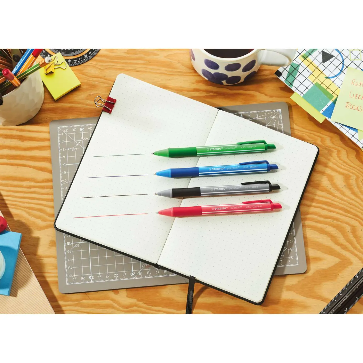 STABILO® pointball® Kugelschreiber Colorful, 4er Set