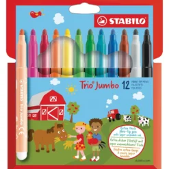 STABILO® Trio® Jumbo Filzstifte, 12er-Set