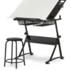 Studio Design Fusion Craft Zeichentisch inkl. Hocker, weiße Arbeitsfläche