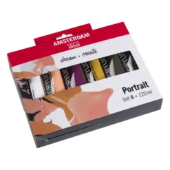 Talens AMSTERDAM All Acrylics Standard Series, 6 x 120 ml Portraitfarben-Set