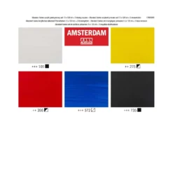 Talens AMSTERDAM All Acrylics Standard Series, Primärfarbenset inkl. Dosierspitzen