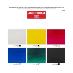 Talens AMSTERDAM All Acrylics Standard Series, 6 x 120 ml Klassenzimmer-Set