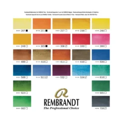 Talens REMBRANDT Aquarellfarben-Set mit 24 1/2 Näpfchen