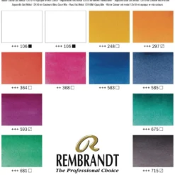 Talens REMBRANDT Aquarellkasten "Opaque Mix", 12 Tuben