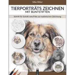 Tierporträts zeichnen mit Buntstiften