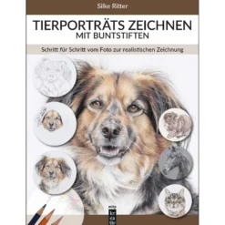 Tierporträts zeichnen mit Buntstiften