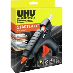 UHU® Glue Gun Starter Kit mit 6 Klebesticks 11 mm Durchmesser