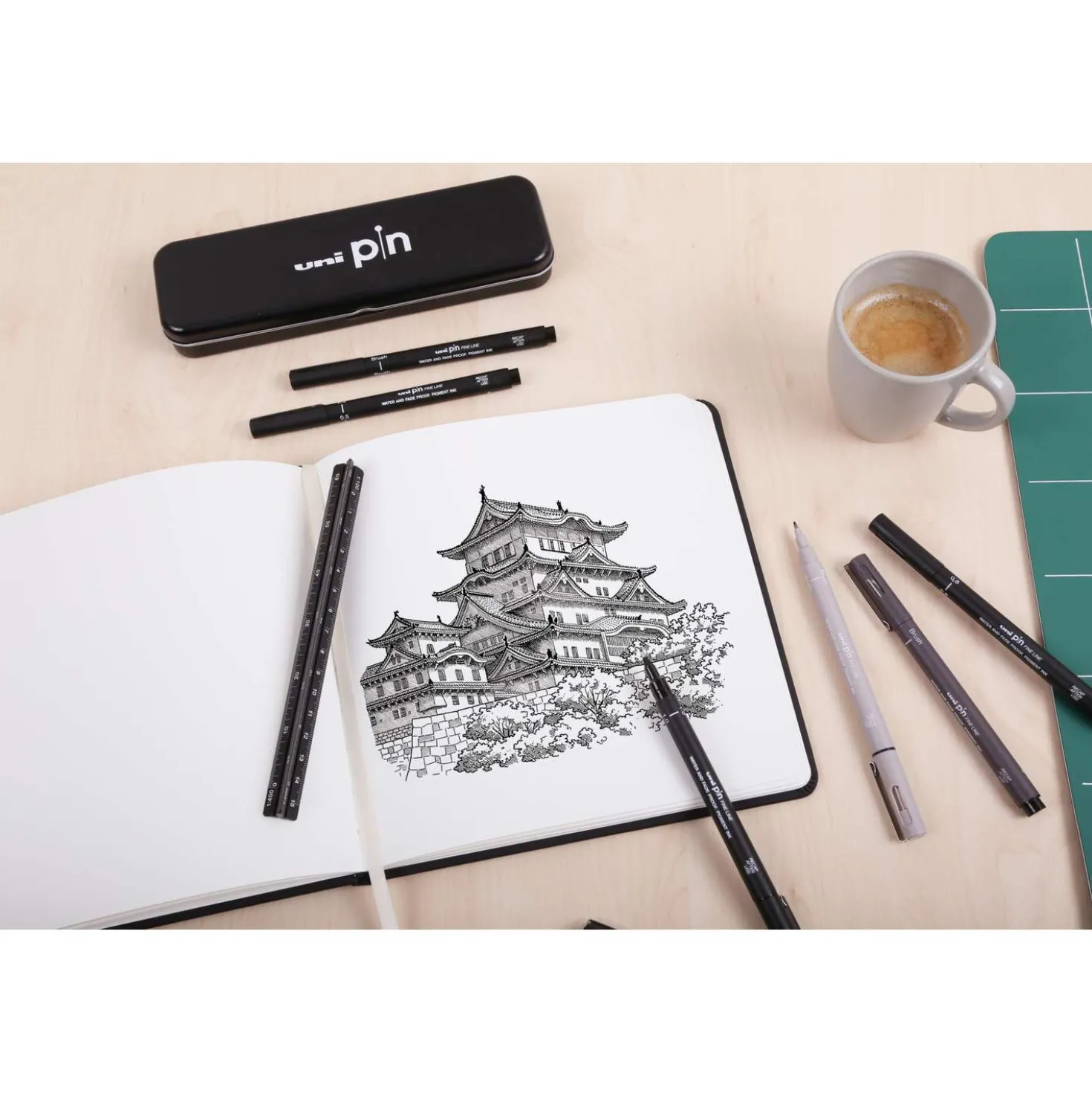 UNI-BALL® pin Fineliner 8er-Set