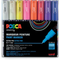 UNI POSCA Marker-Set PC-1MC, Pigment-Marker 16 Farben