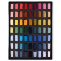 UNISON COLOUR Soft-Pastellkreiden, 63er-Set, halbe Kreiden