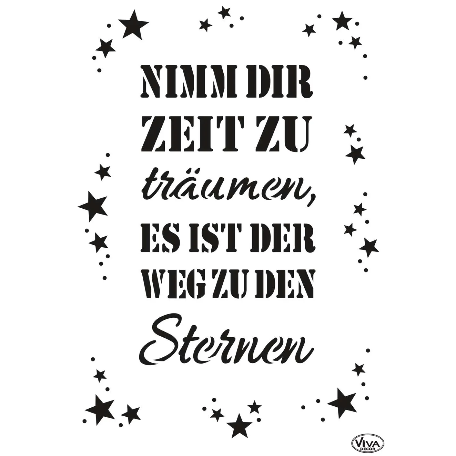 VIVA DECOR Universal-Schablone, Nimm Dir Zeit
