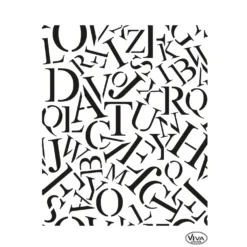 VIVA DECOR Universal-Schablone, Buchstaben Allover