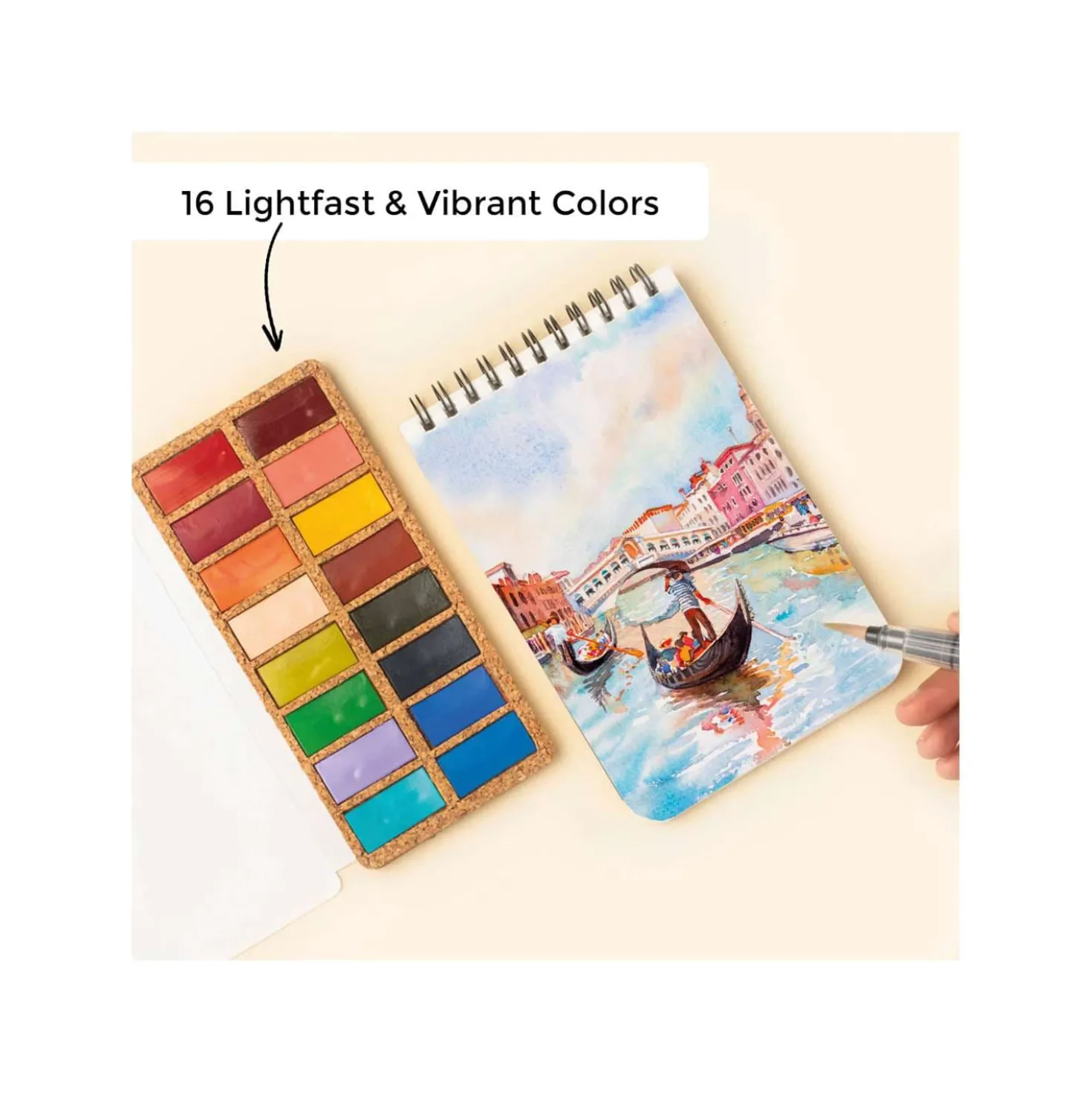 Viviva Näpfchen Aquarellfarben-Set „Frühling“