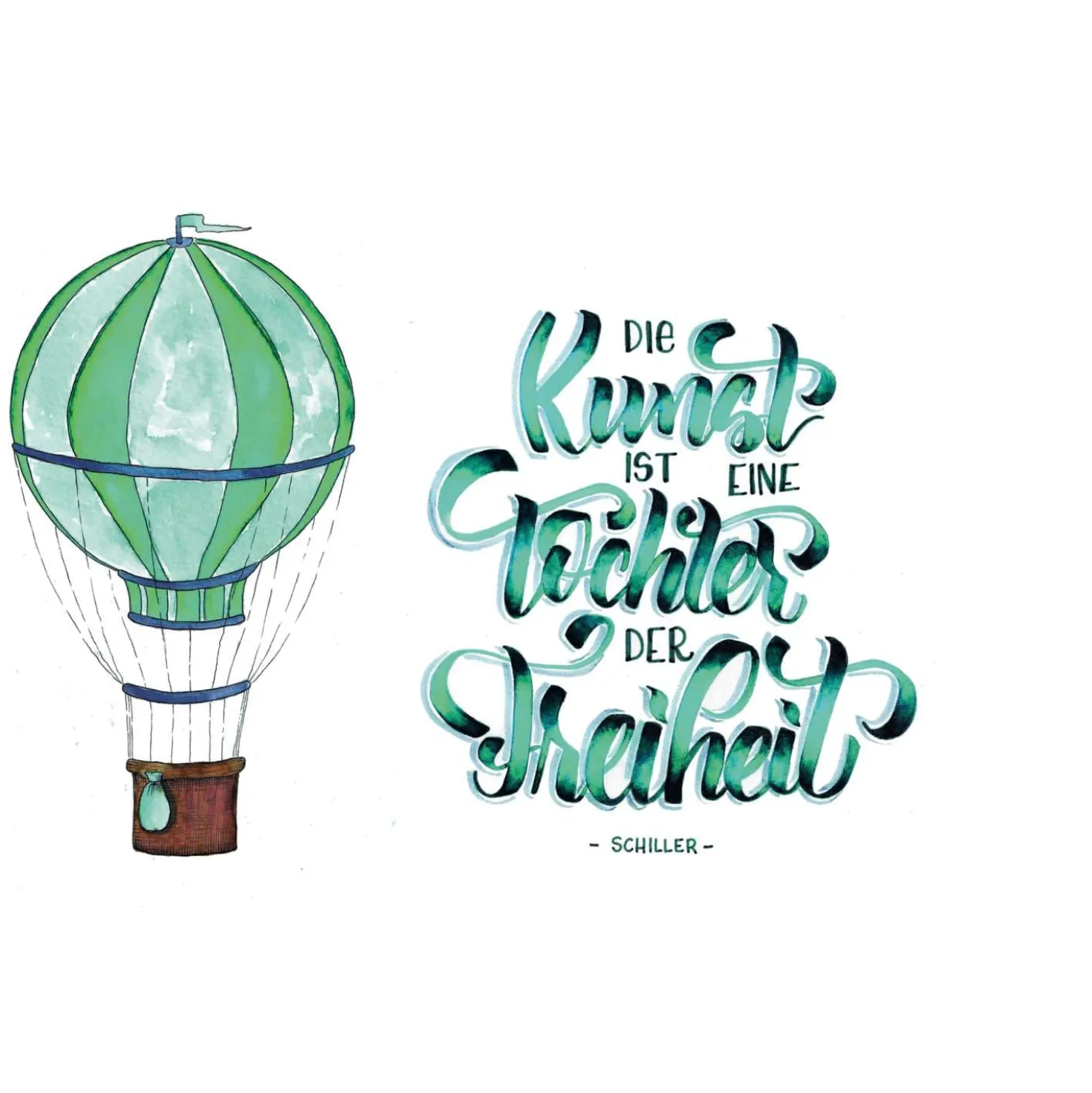 Watercolor liebt Handlettering – Illustrieren mit Aquarellmalstiften und Brushpens leicht gemacht. Zwei perfekte Techniken für Einsteiger