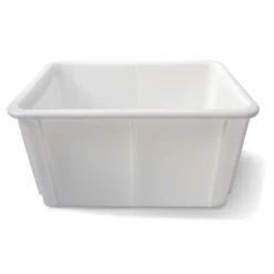 WERiT Stapelbox mit U-Rand im Euroformat 60 x 40 x 32 cm, mattweiß