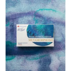 White Nights™ Aquarellfarben Set Metamorphosis mit 12 Näpfe im Metallkasten