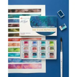 White Nights™ Aquarellfarben Set Metamorphosis mit 12 Näpfe