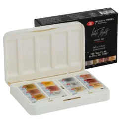 WHITE NIGHTS™ Künstler-Aquarellfarben-Set Metallic & Pastel Colours