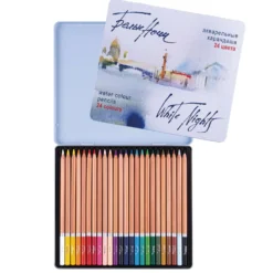 WHITE NIGHTS™ Künstler-Aquarellstifte-Sets, Metallkästen