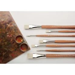 WINSOR & NEWTON™ Artists‘ Ölpinsel, synthetische Schweineborste, flach kurz