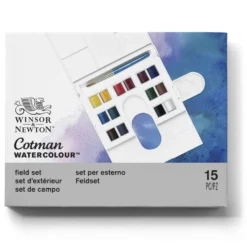 WINSOR & NEWTON Cotman™ Aquarellfarben Compact Set, 15-teilig