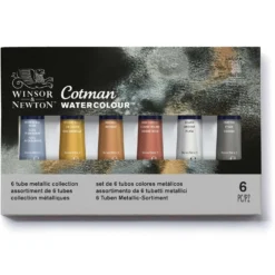 WINSOR & NEWTON Cotman™ Metallic Aquarell-Set, 6 x 8-ml-Tuben