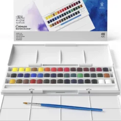 WINSOR & NEWTON Cotman™ Studio Aquarellfarben-Set, 46-teilig