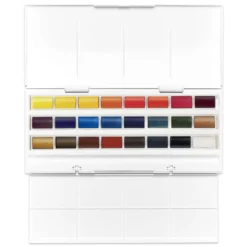 WINSOR & NEWTON Cotman™ Studio Aquarellfarben-Set, 24 ganze Näpfchen